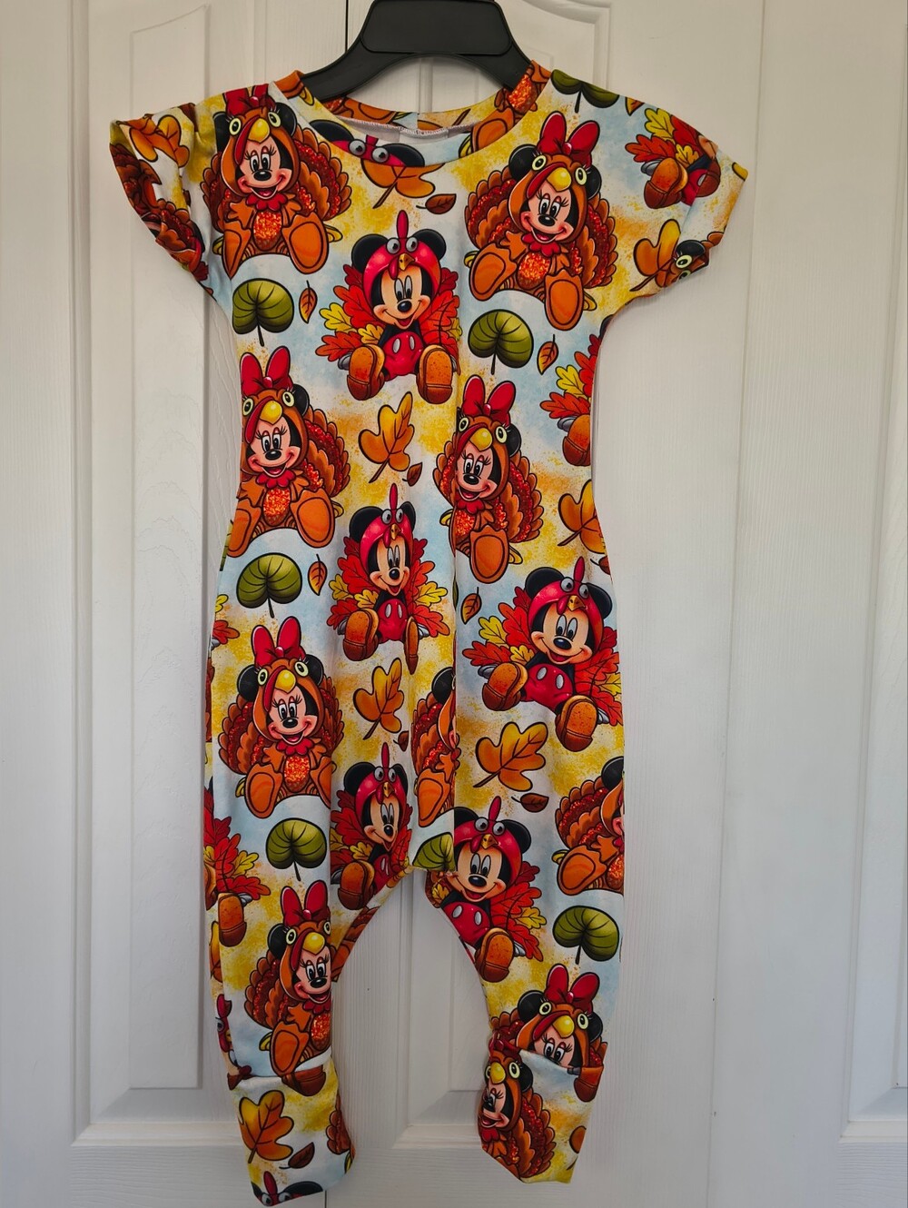 Crazy House Clothier Disney Mickey Minnie Thanksgiving Turkey Romper 18-24M